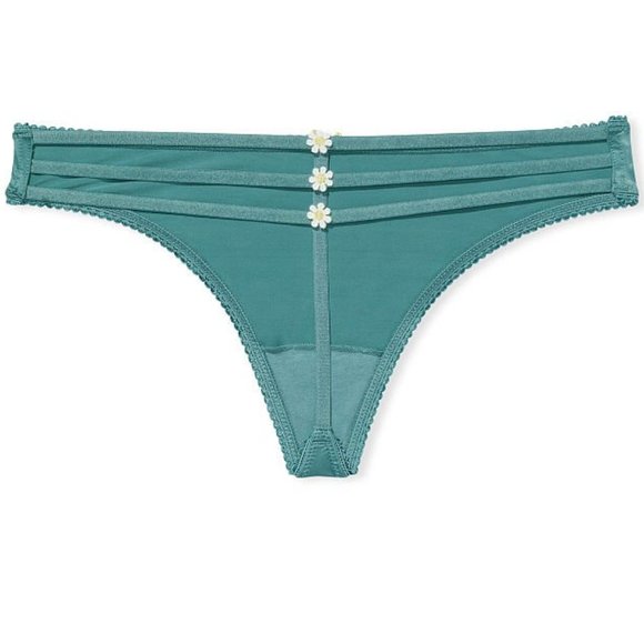 VS XS DREAM ANGELS Daisy Triple Strap V-String Panty Daisy Embellished Adorable! - Picture 1 of 9